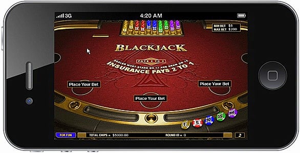 Blackjack-p-mobilen