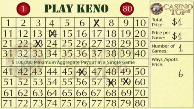 keno-straight-ticket